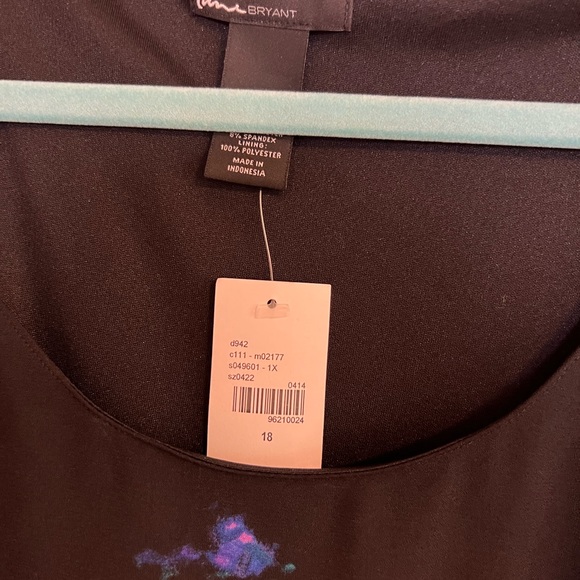 Lane Bryant Women's 18 Dress Plus Size Watercolor Sleeveless Sheath. NWT!! - Picture 4 of 4